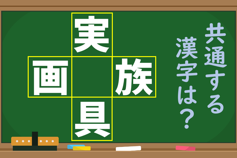空白に漢字を入れて4つの言葉を完成させよう！ 