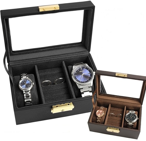 ペアウォッチ 腕時計ケース ウォッチケース 収納ケース 時計ケース コレクションケース ボックス 箱 BOX CASE ギフト プレゼント 贈り物